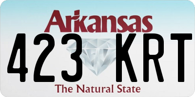 AR license plate 423KRT