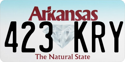 AR license plate 423KRY