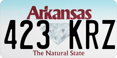 AR license plate 423KRZ