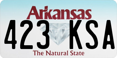AR license plate 423KSA