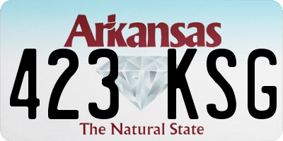 AR license plate 423KSG