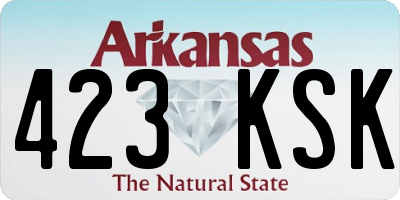 AR license plate 423KSK