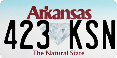 AR license plate 423KSN