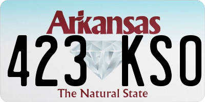 AR license plate 423KSO