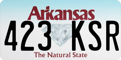 AR license plate 423KSR