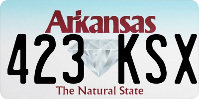 AR license plate 423KSX