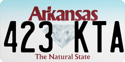 AR license plate 423KTA