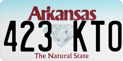 AR license plate 423KTO