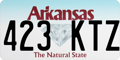 AR license plate 423KTZ