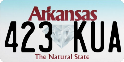 AR license plate 423KUA