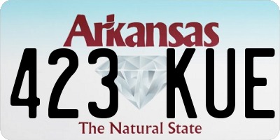 AR license plate 423KUE