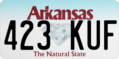 AR license plate 423KUF