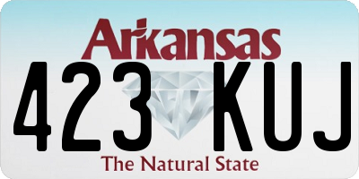 AR license plate 423KUJ