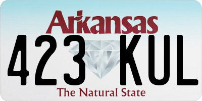 AR license plate 423KUL