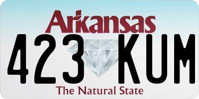 AR license plate 423KUM