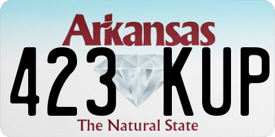 AR license plate 423KUP