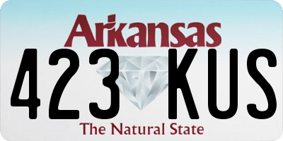 AR license plate 423KUS