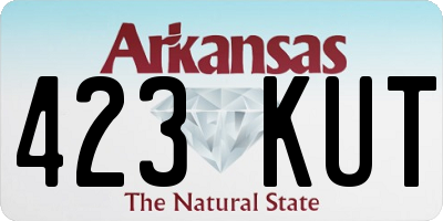 AR license plate 423KUT