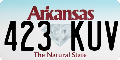 AR license plate 423KUV