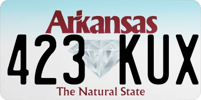 AR license plate 423KUX