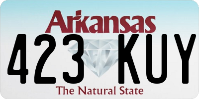 AR license plate 423KUY