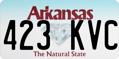 AR license plate 423KVC
