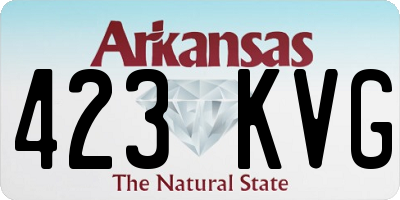 AR license plate 423KVG