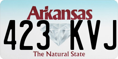AR license plate 423KVJ