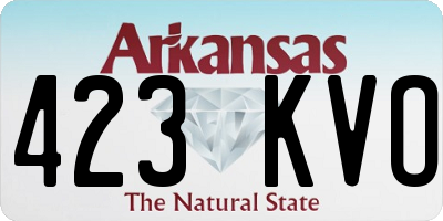AR license plate 423KVO