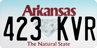 AR license plate 423KVR