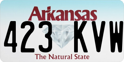 AR license plate 423KVW