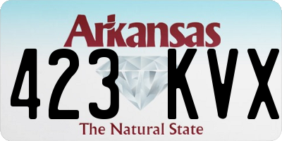 AR license plate 423KVX