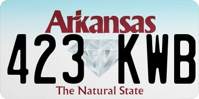 AR license plate 423KWB