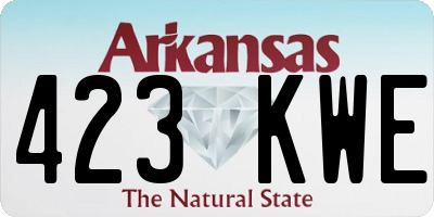 AR license plate 423KWE