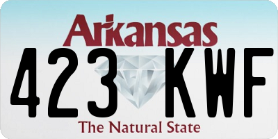 AR license plate 423KWF