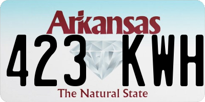 AR license plate 423KWH