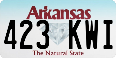 AR license plate 423KWI