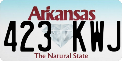 AR license plate 423KWJ