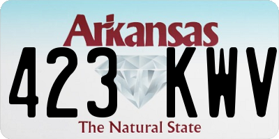 AR license plate 423KWV