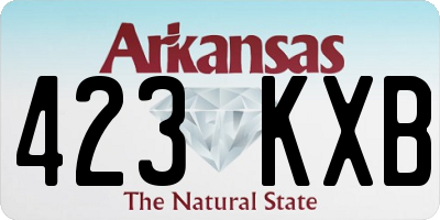 AR license plate 423KXB