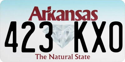 AR license plate 423KXO