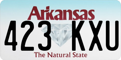 AR license plate 423KXU