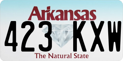 AR license plate 423KXW