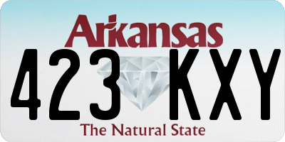 AR license plate 423KXY