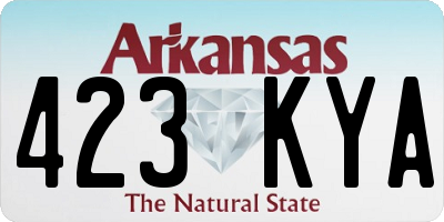 AR license plate 423KYA