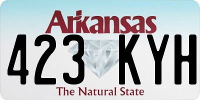 AR license plate 423KYH