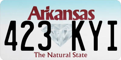 AR license plate 423KYI