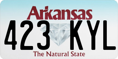 AR license plate 423KYL