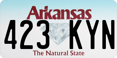 AR license plate 423KYN