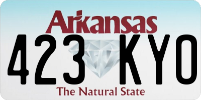 AR license plate 423KYO